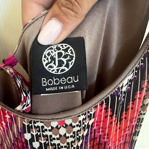 Bobeau Pink and Black Chevron Maxi Dress Made in USA - Picture 5 of 6